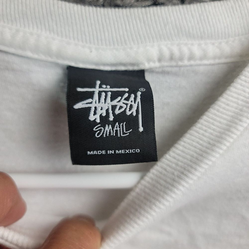 Stussy Sz Small logo T Shirt from the early 2000s Has Stain On Shoulder Pls See - Picture 5 of 9